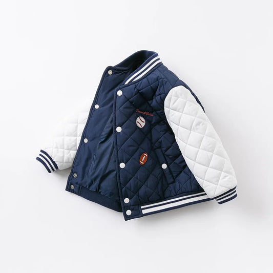 Quilted Varsity Puffer