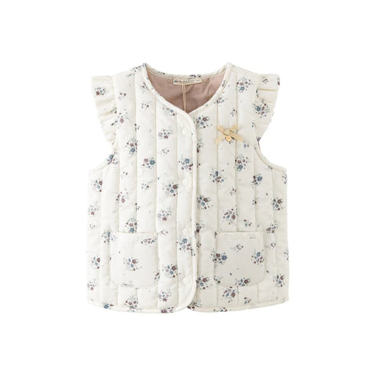 Alisha Floral Corduroy Vest