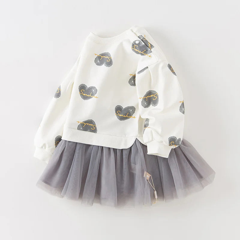 Cloudy with Hearts Skirt Set