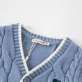 Load image into Gallery viewer, Aidan Blue Cableknit Cardigan
