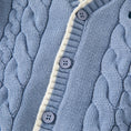 Load image into Gallery viewer, Aidan Blue Cableknit Cardigan
